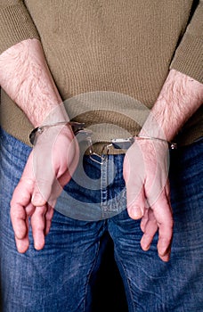 Hands in handcuffs