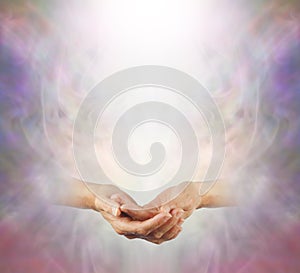 Hands held in Peaceful Meditation