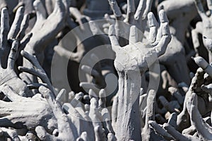 Hands from hell at Wat Rong Khun