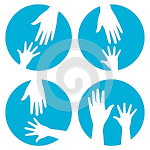 Hands help - icon set