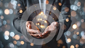 The hands holding dollar symbol.AI generated image