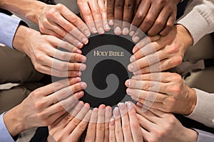 Hands Holding Holy Bible