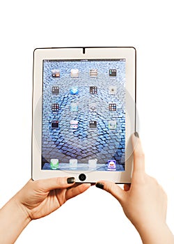 Hands holding ipad 2