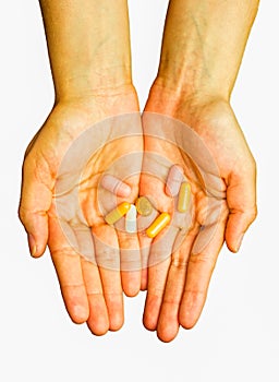 Hands Holding Medicines