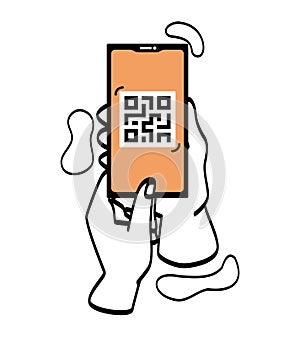 Hands holding mobile phone