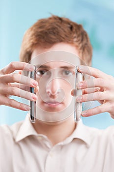 Hands holding smartphones, potential for data transfer