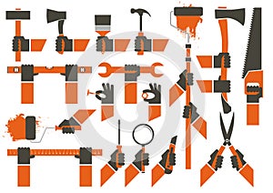 HANDS HOLDING TOOLS