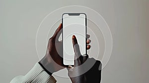 The smartphone with blank screen.AI generated image photo
