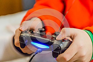 hands holding videogames wireless controller photo
