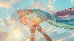 The rainbow pride flag.AI generated image