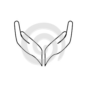 hands human protection icon