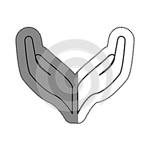 hands human protection icon