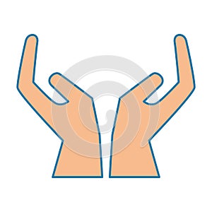 hands human protection icon