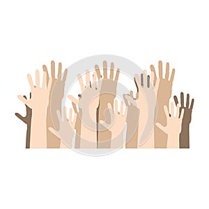 hands human up democracy ison photo