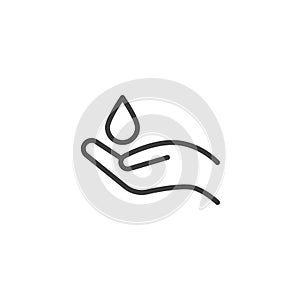 Hands hygiene line icon