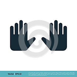 Hands Icon Vector Logo Template Illustration Design. Vector EPS 10