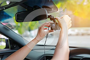 Hands installation front camera car recorder, Car DVR Vehicle