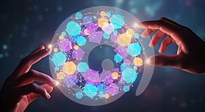 Network connection data science technology innovation future digital transformation ai iot vr ar