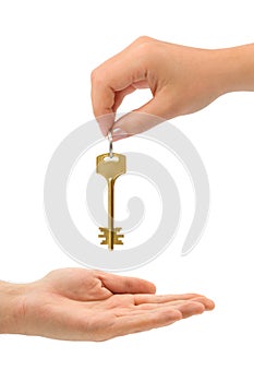 Hands and key