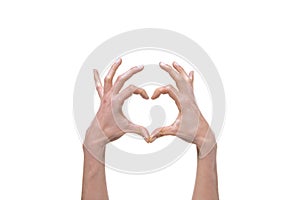 Hands language - shaping a heart