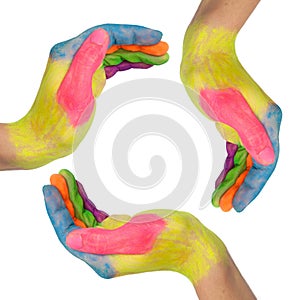 hands making a circle