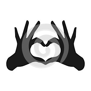 Hands making a heart shape - png