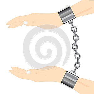 Hands in manacle