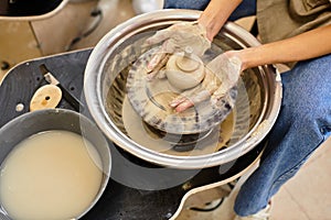 Creating unique pottery pieces in a