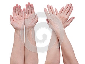 Hands of an old man