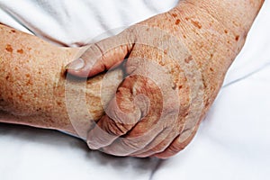 Hands of old person