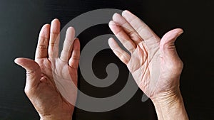 Hands of an old person