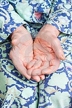 Hands of an old woman