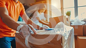 the packing and shipping process. AI generated