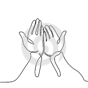 Hands palms together