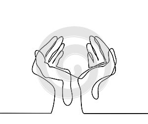 Hands palms together