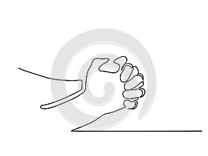 Hands palms together praying