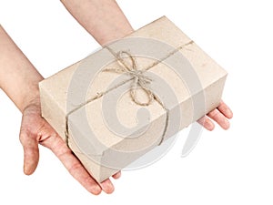Hands with a parcel