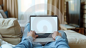 The empty laptop screen.AI generated image