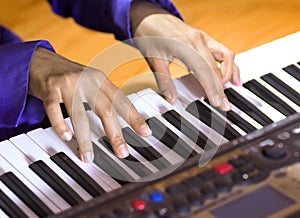 Hands of pianist