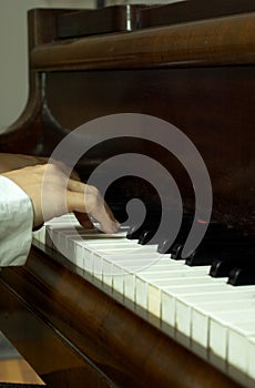 Hands of a Pianist at the Piano photo