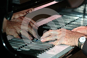 Hands on piano