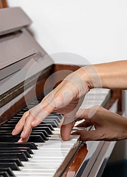 Hands of a piano player