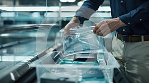 The airport security checkpoint.AI generated image