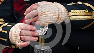 Hands Playing The Bagpipes