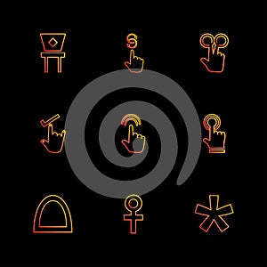 hands , pointer , arrows , directions , eps icons set vector