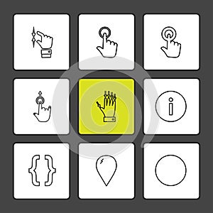 hands , pointer , arrows , directions , eps icons set vector