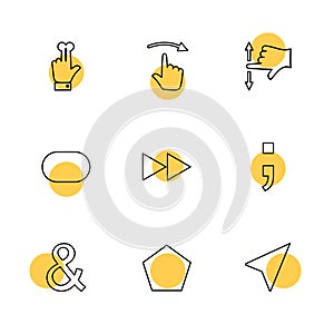 hands , pointer , arrows , directions , eps icons set vector