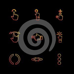 hands , pointer , arrows , directions , eps icons set vector