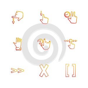 hands , pointer , arrows , directions , eps icons set vector