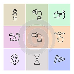 hands , pointer , arrows , directions , eps icons set vector